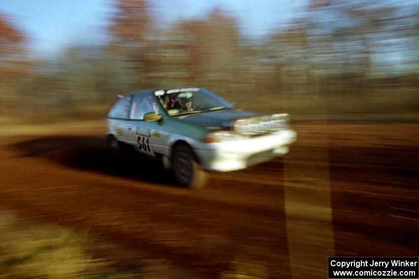 Pete Beaupre / Tim Ballon Suzuki Swift at speed on the practice stage.