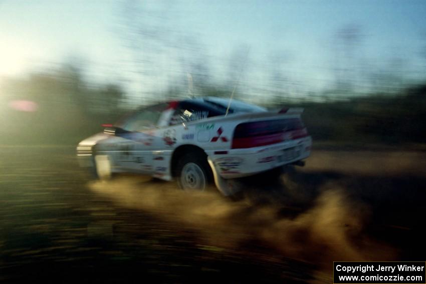 Wiktor Biegalski / Marcin Korneluk Mitsubishi Eclipse at speed on the practice stage.