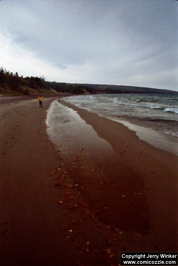 A large sandy beach on the eastern side of the Keweenaw Peninsula.