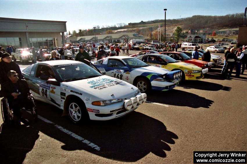 Four cars in the Production GT class battle at parc expose.