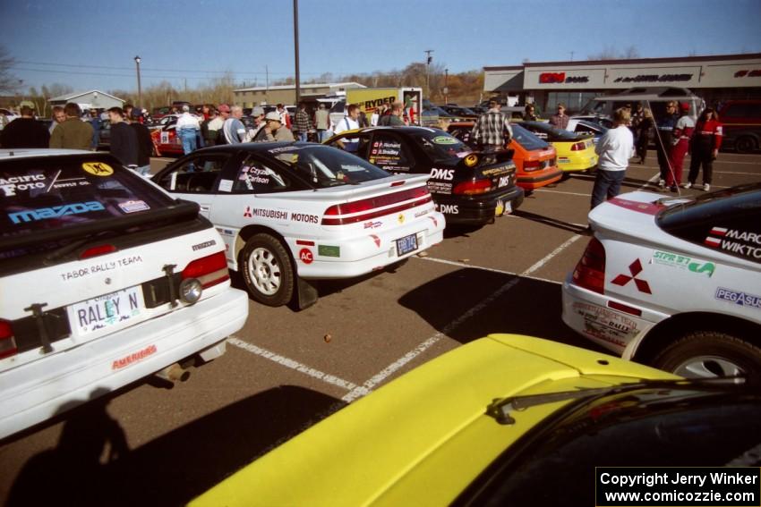 Five cars in the Production GT class battle at parc expose.