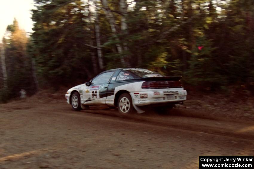 Bryan Pepp / Jerry Stang Eagle Talon at speed near the finish of SS1, Herman.