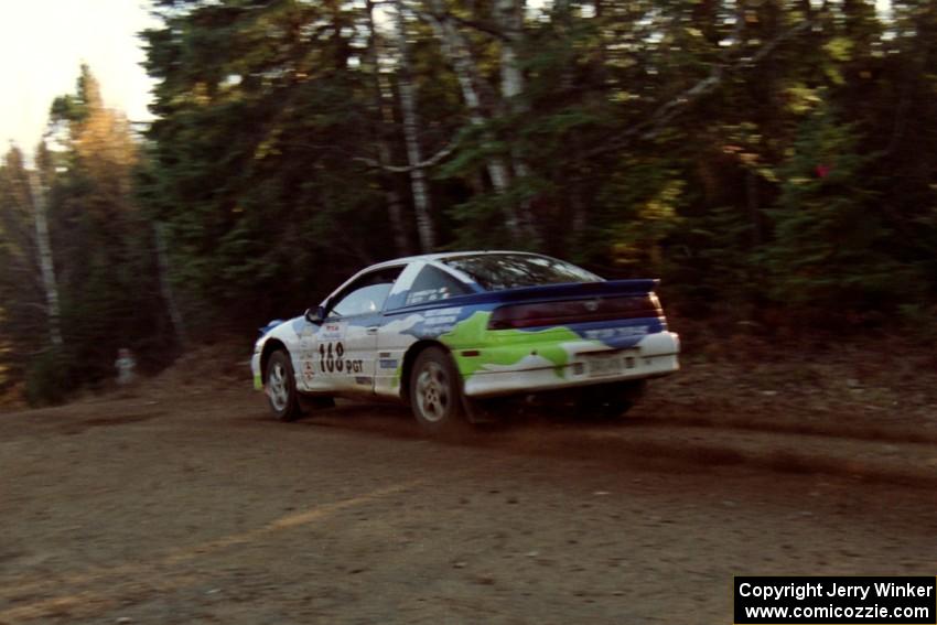 Celsus Donnelly / Barry Smith Eagle Talon at speed near the finish of SS1, Herman.