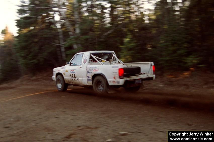 John Daubenmier / Stan Rosen Chevy S-10 at speed near the finish of SS1, Herman.