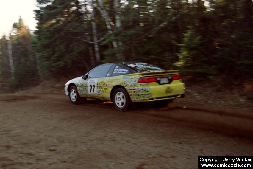 Paul Dubinsky / Yvon Dubinsky Eagle Talon at speed near the finish of SS1, Herman.