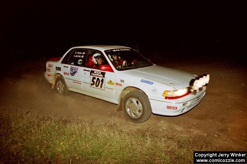 Todd Jarvey / Rich Faber Mitsubishi Galant VR-4 at the spectator corner on SS4, Far Point I.
