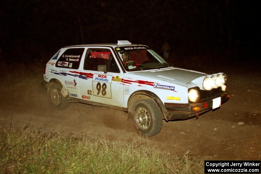 Bob Nielsen / Brett Corneliusen VW GTI at the spectator corner on SS4, Far Point I.