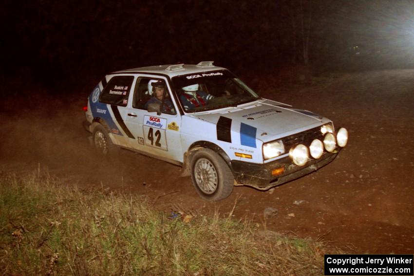 Eric Burmeister / Mark Buskirk VW GTI at the spectator corner on SS4, Far Point I.