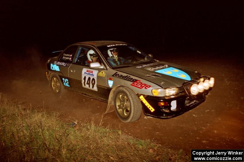 Jonathan Ryther / Janice Damitio Subaru Impreza 2.5RS at the spectator corner on SS4, Far Point I.