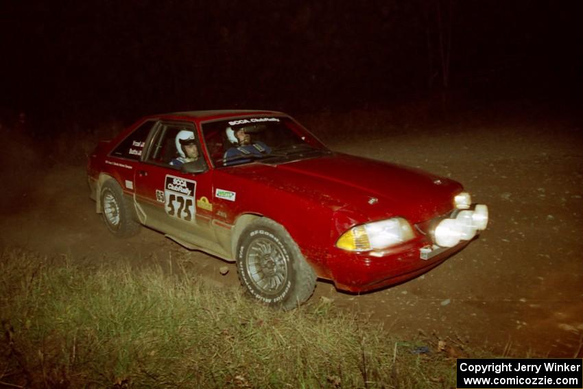 Jeremy Butts / Jon Vrzal Ford Mustang GT at the spectator corner on SS4, Far Point I.