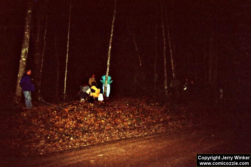 Spectators await the running of SS8, Bob Lake.