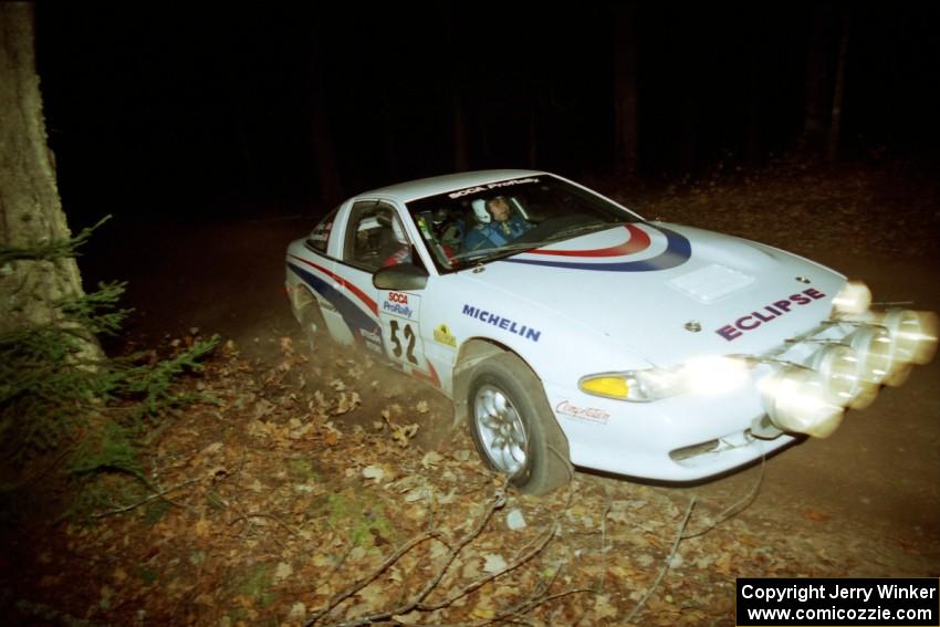 Doug Shepherd / Pete Gladysz Mitsubishi Eclipse at speed on SS8, Bob Lake.