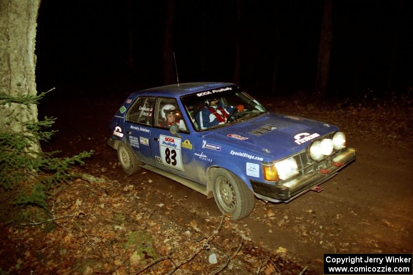 Mark Utecht / Brenda Corneliusen Dodge Omni GLH Turbo at speed on SS8, Bob Lake.