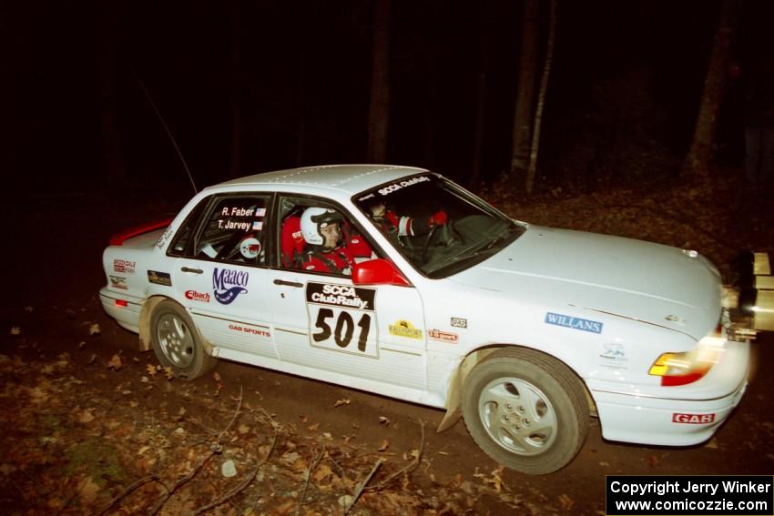 Todd Jarvey / Rich Faber Mitsubishi Galant VR-4 at speed on SS8, Bob Lake.