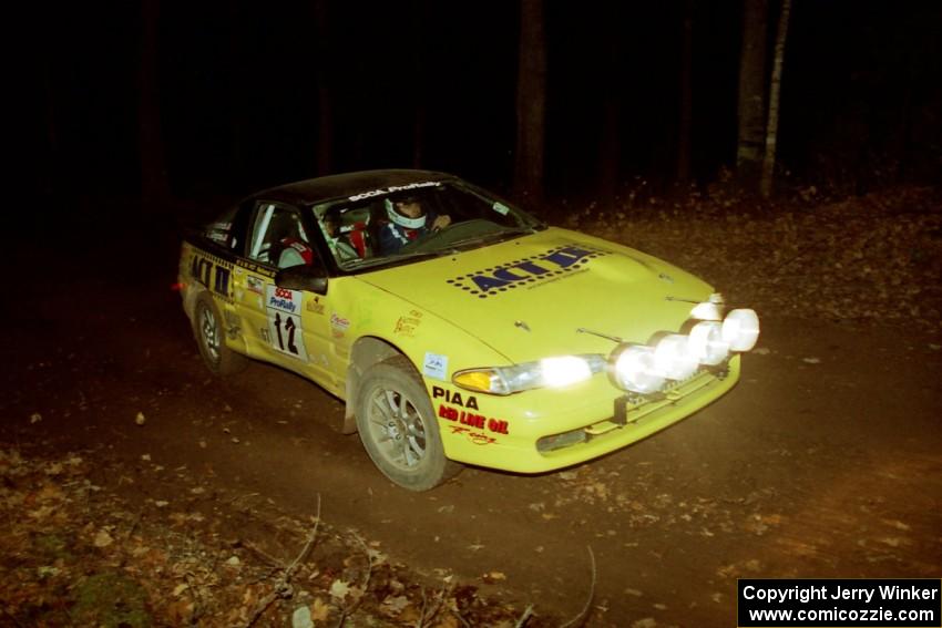 Steve Gingras / Bill Westrick Eagle Talon at speed on SS8, Bob Lake.