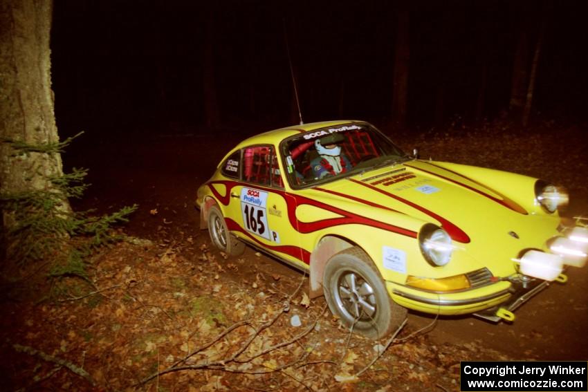 Dennis Chizma / Claire Chizma Porsche 911 at speed on SS8, Bob Lake.