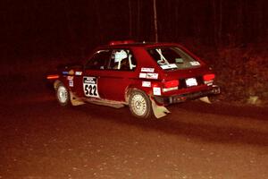 Jon Butts / Gary Butts Dodge Omni GLH at speed near the end of SS10, Menge Creek.