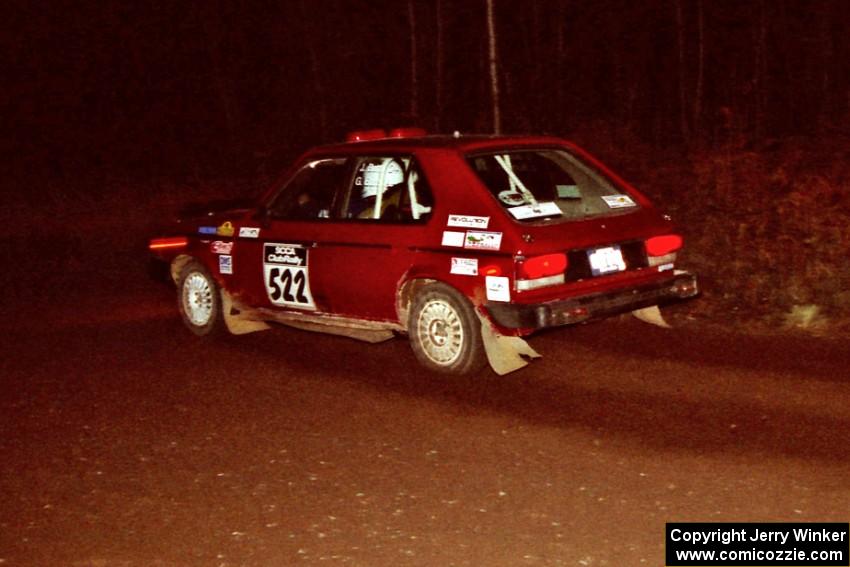 Jon Butts / Gary Butts Dodge Omni GLH at speed near the end of SS10, Menge Creek.