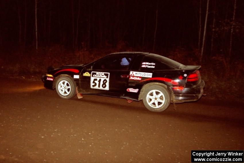 Dennis Martin / Chris Plante Mitsubishi Eclipse GSX at speed near the end of SS10, Menge Creek.