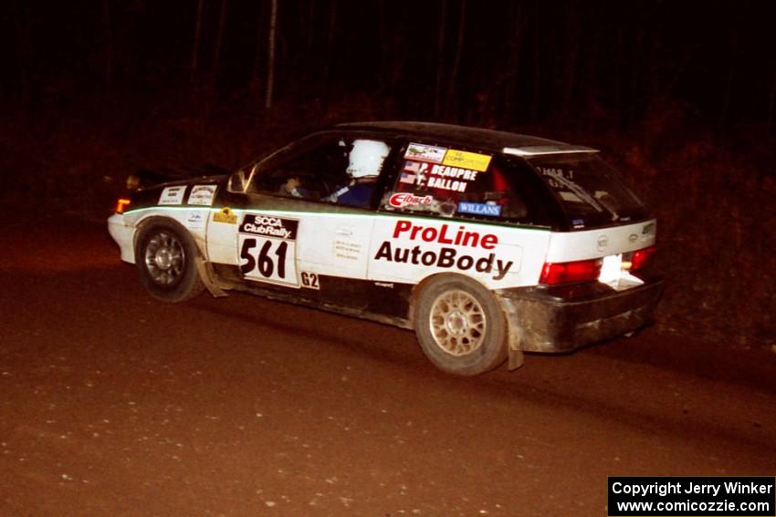 Pete Beaupre / Tim Ballon Suzuki Swift at speed near the end of SS10, Menge Creek.