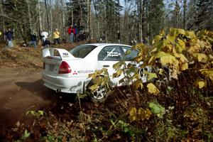 Tim Paterson / Scott Ferguson Mitsubishi Lancer Evo IV at the final corner of SS11, Gratiot Lake I.