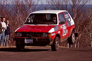 Jason Lajon / John Adleman VW GTI at the final yump on SS13, Brockway Mountain.