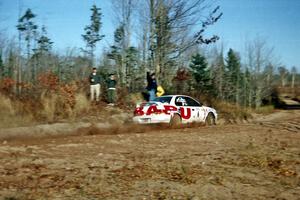 Henry Krolikowski / Cindy Krolikowski Subaru WRX STi at speed near the end of SS17, Gratiot Lake II.