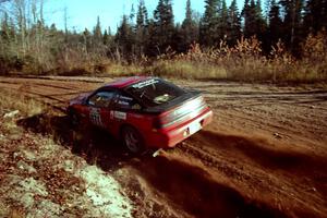 Brendan Cunningham / Paul McClean Eagle Talon at speed near the end of SS17, Gratiot Lake II.