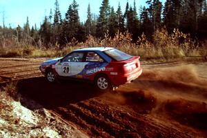 George Plsek / Alex Gelsomino Audi S2 Quattro at speed near the end of SS17, Gratiot Lake II.