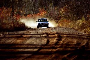 Aaron Hatz / Brendan Higgins VW GTI at speed near the end of SS17, Gratiot Lake II.