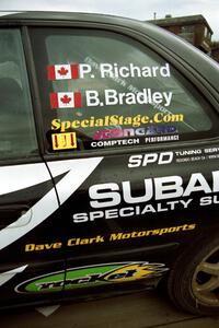 Pat Richard / Ben Bradley Subaru Impreza 2.5RS on the trailer after the event.
