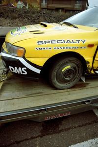 Pat Richard / Ben Bradley Subaru Impreza 2.5RS on the trailer after the event.