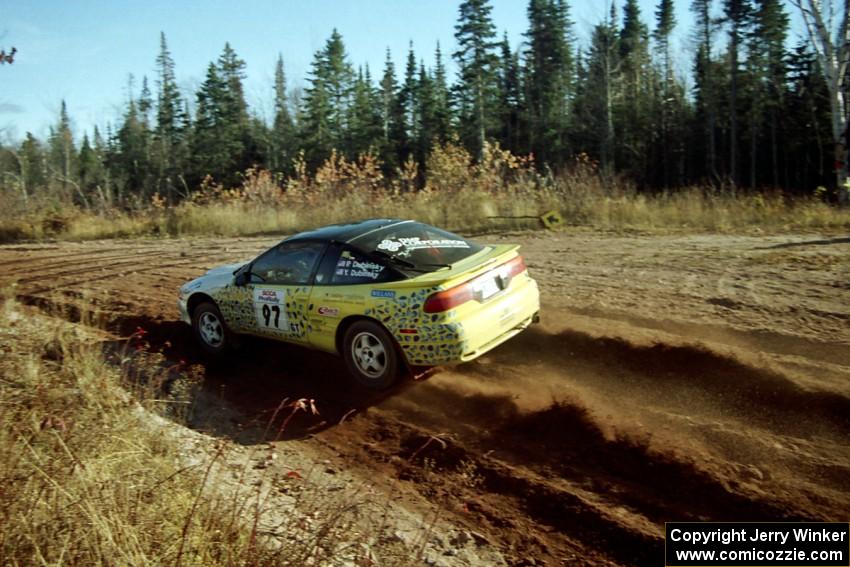 Paul Dubinsky / Yvon Dubinsky Eagle Talon at speed near the end of SS17, Gratiot Lake II.