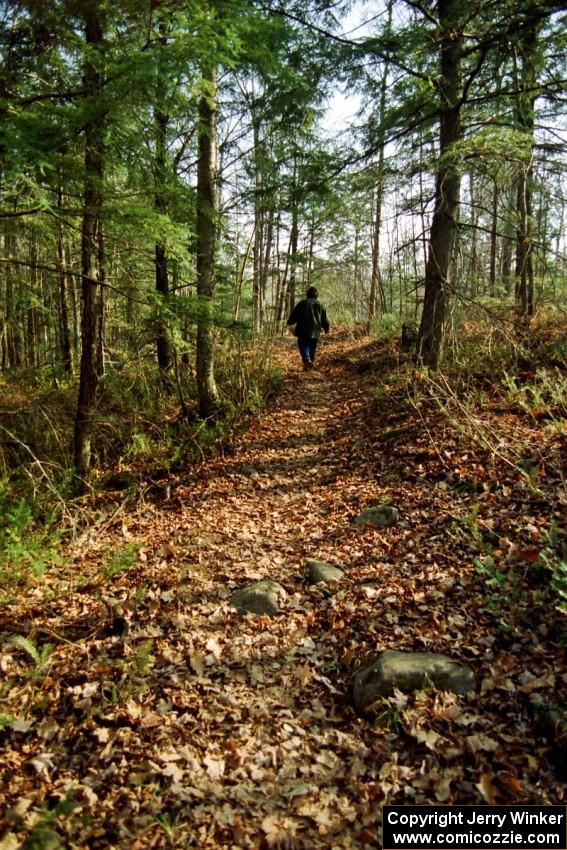 Nicole Valek, hiking near Hurley, WI.