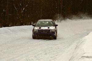 Bryan Hourt / Drew Ritchie Honda Civic at speed on SS4, Avery Lake.