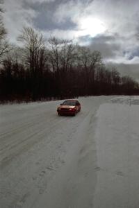 Gail Truess / Pattie Hughes-Mayer Mazda 323GTX at speed on SS4, Avery Lake.