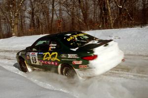 Tad Ohtake / Bob Martin Ford Escort ZX2 at speed on SS4, Avery Lake.