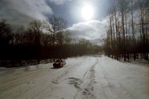 Sylvester Stepniewski / Adam Pelc Audi 4000 Quattro at speed on SS4, Avery Lake.