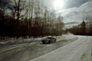 Bruce Perry / Phil Barnes Eagle Talon at speed on SS4, Avery Lake.