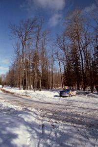 Paul Choiniere / Jeff Becker Hyundai Tiburon at the hairpin on SS5, Ranch II.