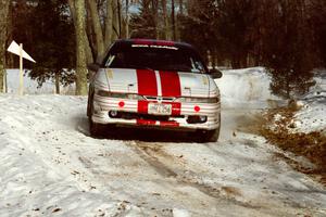 Bruce Perry / Phil Barnes Eagle Talon sets up for the hairpin on SS5, Ranch II.