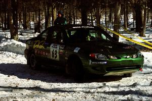 Tad Ohtake / Bob Martin Ford Escort ZX2 loops it at the hairpin on SS5, Ranch II.