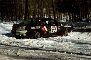 Mike Hurst / Rob Bohn Pontiac Sunbird Turbo at the hairpin on SS5, Ranch II.