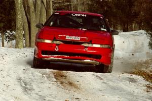 Brendan Cunningham / Paul McClean Eagle Talon sets up for the hairpin on SS5, Ranch II.