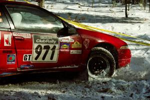 Brendan Cunningham / Paul McClean Eagle Talon goes straight off at the hairpin on SS5, Ranch II.