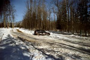 Colin McCleery / Jeff Secor VW GTI at the hairpin on SS5, Ranch II.