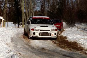 Tim Paterson / Scott Ferguson Mitsubishi Lancer Evo IV and Shane Mitchell / Paul Donnelly Eagle Talon on SS5.