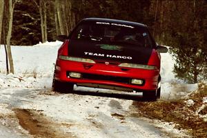 Scott Harvey, Jr. / Jeff Hribar Eagle Talon TSi sets up for the hairpin on SS5, Ranch II.