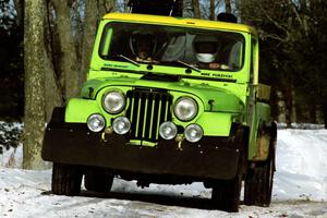 Mike Purczycki / Marc Searight Jeep Scrambler sets up for the hairpin on SS5, Ranch II.