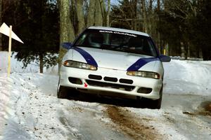 Chris Gilligan / Joe Petersen Mistubishi Eclipse GSX sets up for the hairpin on SS5, Ranch II.